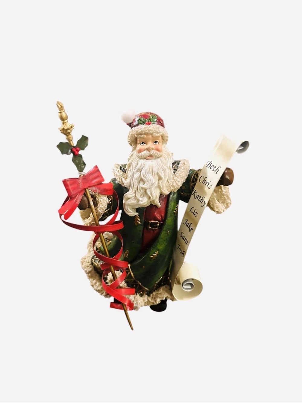 Vintage HOMCO Santa Resin Figurine Making A List
Checking It Twice